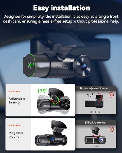 N2X 2.7K Dash Cam Front and Inside