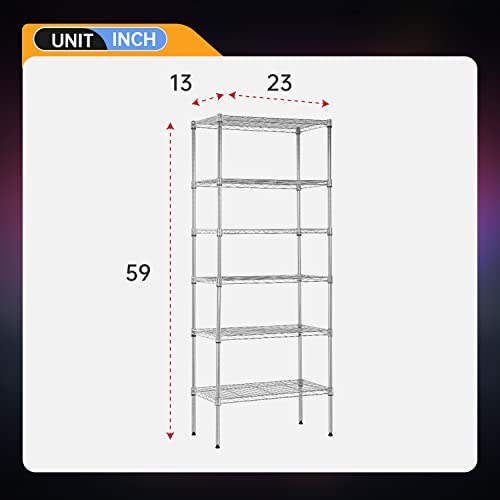 Adjustable Wire Shelving Storage Shelves Heavy Duty Shelving Unit for Small Places Kitchen Garage