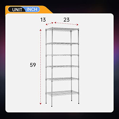 Adjustable Wire Shelving Storage Shelves Heavy Duty Shelving Unit for Small Places Kitchen Garage