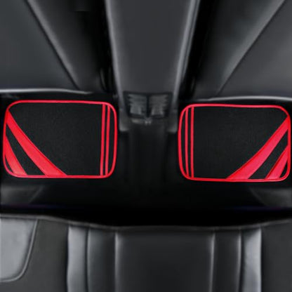 Red Edge Leather Car Floor Mats