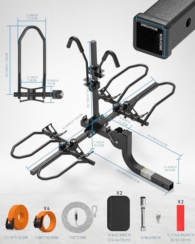 Ebike Rack for Tow Hitch (2 Count)