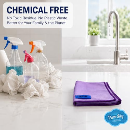 Pure Sky Window & Glass Cleaning Cloth Patented DUO
