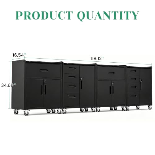 Garage Tool Cabinet Set (4 Count)