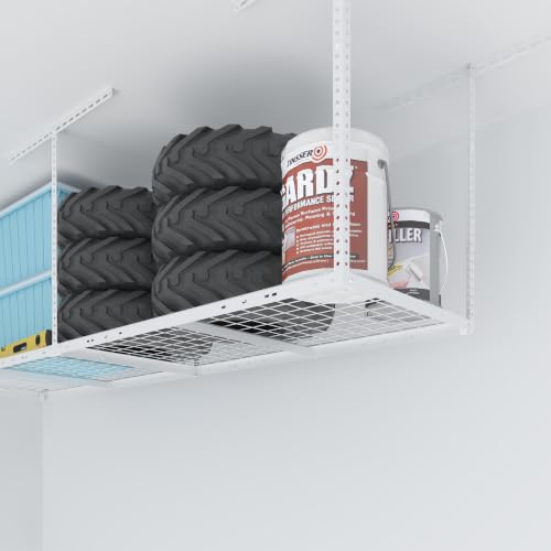 2x8 Overhead Garage Ceiling Storage Rack Organization