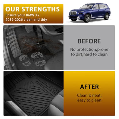 Floor Mats Cargo Liner for BMW X7 2019