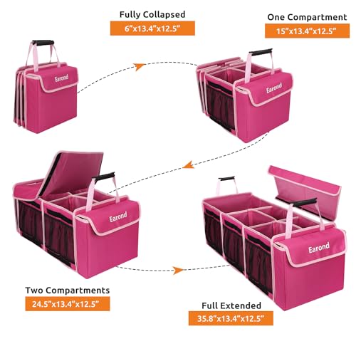Collapsible Trunk Organizer with Insulated Leakproof Cooler Bag