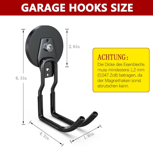 Heavy Duty Magnetic Hooks (4 Count)