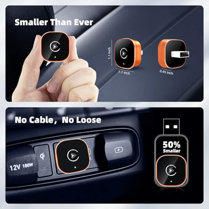 2026 Upgarded】 Wireless CarPlay Adapter for iPhone