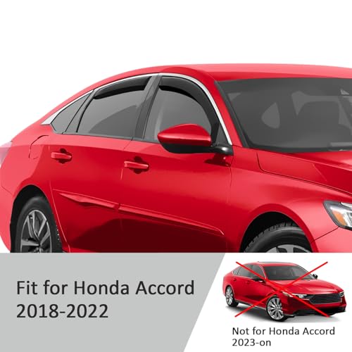 in Channel Extra Durable Rain Guards for Honda Accord 2018