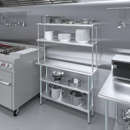 Stainless Steel Work Table with 2 Shelves