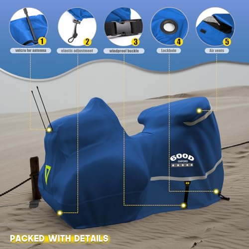 Trike Cover Motorcycle Cover Heavy Duty 600D Waterproof for Trike Models