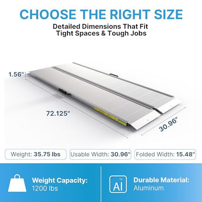 Traverse Aluminum All Weather Singlefold Ramp