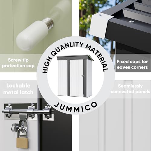 Metal Outdoor Storage Shed 5 x 3 FT Metal Shed with Lockable Door