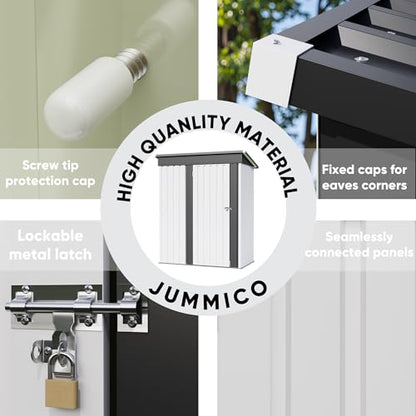 Metal Outdoor Storage Shed 5 x 3 FT Metal Shed with Lockable Door