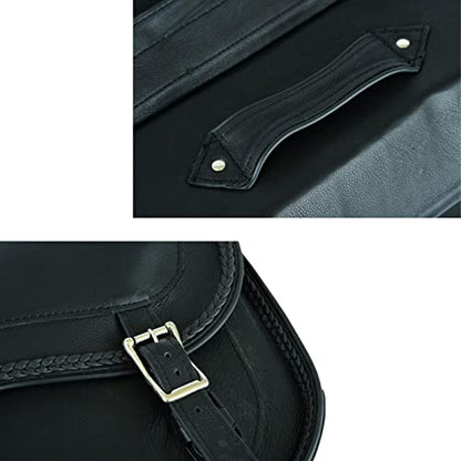 Motorcycle Saddle Bags Genuine Leather Motorcycle Luggage Bag For Softails Sportsters and Choppers