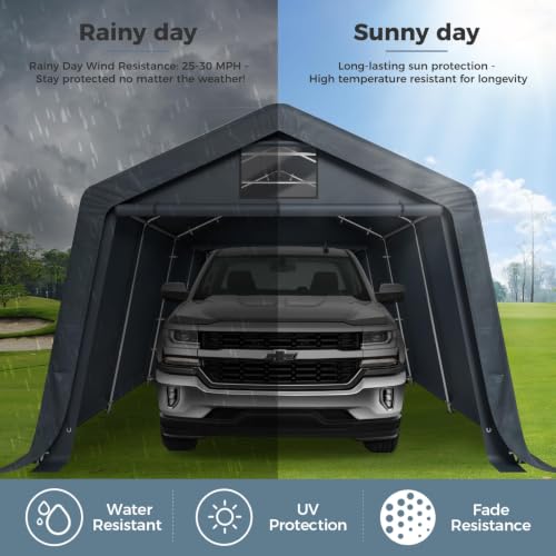 13x22 ft Storage Shelter Shed Portable Outdoor Carport Garage