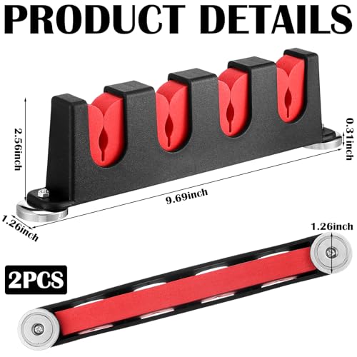 2 Pcs Magnetic Fishing Rod Holder for Car Fishing Pole Rack Vertical Rod Storage Holders for Truck Bed Boat Wall Garage Door (2 Count)