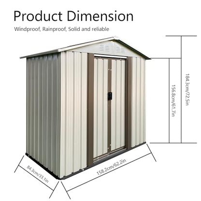 5x3 FT Outdoor Storage Shed