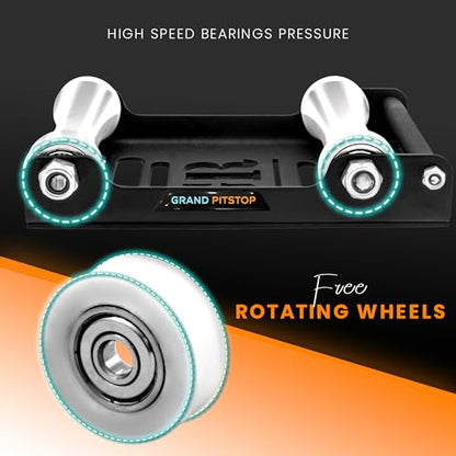 Motorcycle & Powersports Maintainence Stand Wheel Cleaning Wheel Roller Stand for tire Cleaning & Chain Lubrication