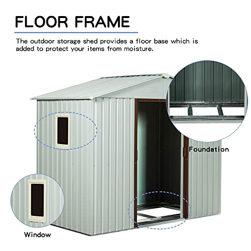 4x8 FT Outdoor Storage Shed