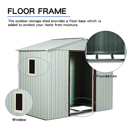 4x8 FT Outdoor Storage Shed