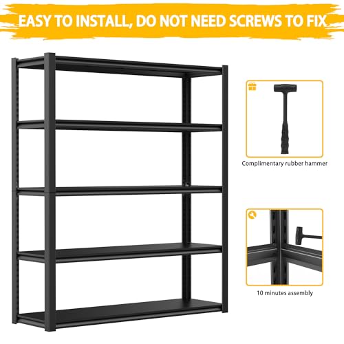 Heavy Duty Garage Shelving Units and Storage (3 Count)