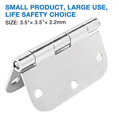 Rounded Door Hinges 3.5" X 3 1
