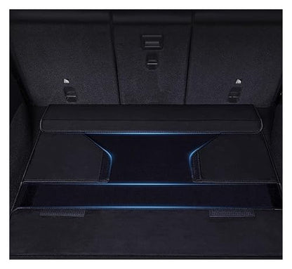 Folding Car Storage Box Large Capacity Compatible For TESLA Trunk Organizer Leather Cars Stowing Tidying Interior
