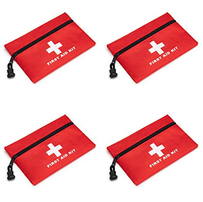 Red Emergency Bag First Aid Small Empty Travel Rescue Pouch First Responder Storage Medicine Pocket Bags for Car Home Office Kitchen Sports Ourdoors Bag Only