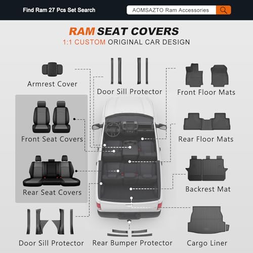 Custom Seat Covers for Ram 1500 & 2500 2009 (4 Count)