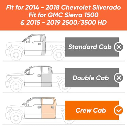 Truck Floor Mat for Silverado Sierra 1500 2500HD 3500HD 2014