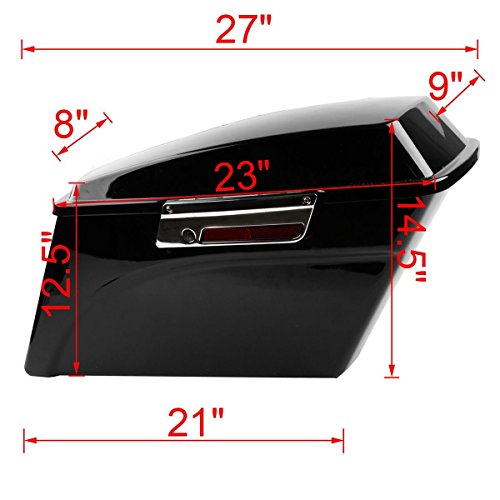 Motorcycle Hard Saddlebags with Black Conversion Brackets Fit For Harley Softail Deluxe Heritage Softail 1984