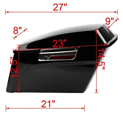 Motorcycle Hard Saddlebags with Black Conversion Brackets Fit For Harley Softail Deluxe Heritage Softail 1984