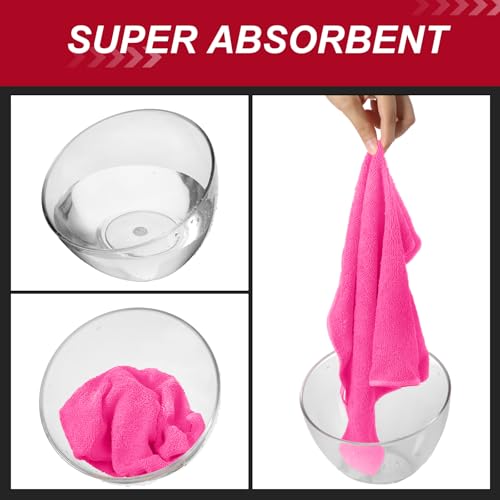 200 Pcs Microfiber Cleaning Cloth 16x16 Inch Microfiber Towels for Car Ultra Absorbent Cleaning Rags Reusable Lint Free Streak Free Detailing Towel for Car Washing Drying Dusting (200 Count)