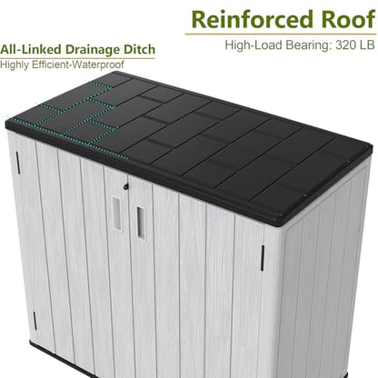 37 Cu.ft Outdoor Storage Cabinet with One Tool Kit