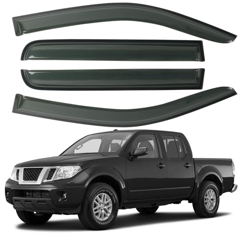 Window Visor Rain Guards Fit for Nissan Frontier Crew Cab 2005