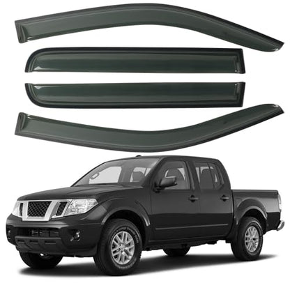 Window Visor Rain Guards Fit for Nissan Frontier Crew Cab 2005