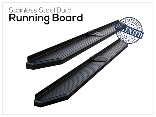 Black Stainless Steel Running Boards Style Compatible with Chevy Colorado GMC Canyon 2015