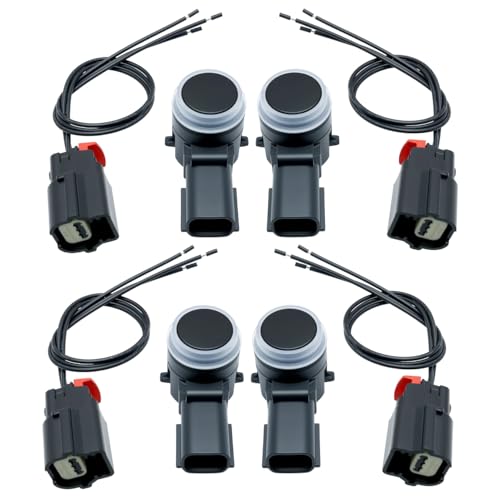 4 Pcs Bumper Park Assist Object Sensor with Connector Fit for Chevy (4 Count)