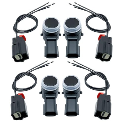 4 Pcs Bumper Park Assist Object Sensor with Connector Fit for Chevy (4 Count)