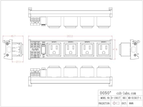 DIN Rail Mount AC 120V NEMA 5