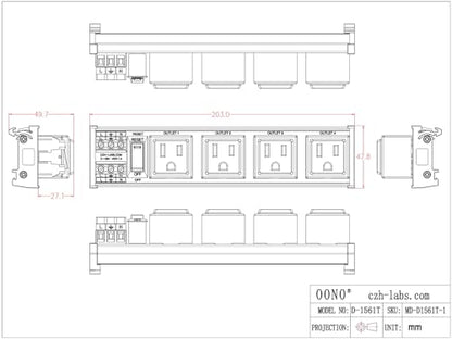 DIN Rail Mount AC 120V NEMA 5
