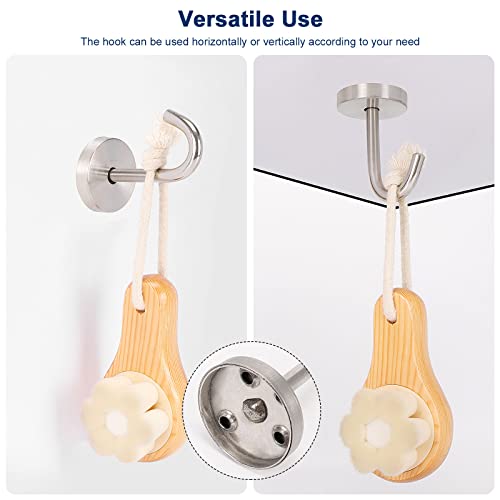 Coat Hooks Wall Mount Hooks for Hanging Hat Hurse Robe (6 Count)