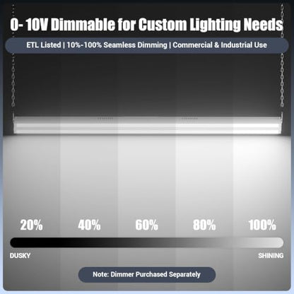 2 Pack 400W LED Linear Shop Lights (2 Count)