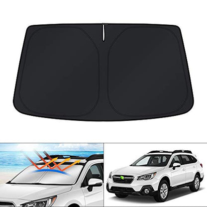 Windshield Sun Shade for 2015 2016 2017 2018 2019 Subaru Outback Wagon Accessories Sunshade Window Sun Visor Foldable Block Sun UV Rays Keep Car Cooler