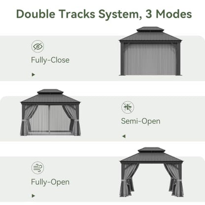 10' X 12' Hardtop Gazebo with Drainage