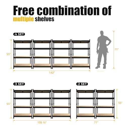 71" H Heavy Duty Storage Shelves (3 Count)