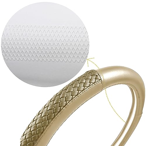 car Steering Wheel Cover Faux Leather Massage Universal fit 3D Honeycomb Hole Anti