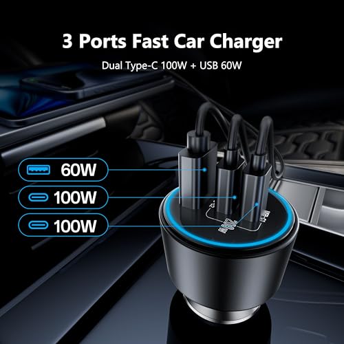 USB C Car Charger Fast Charging 200W