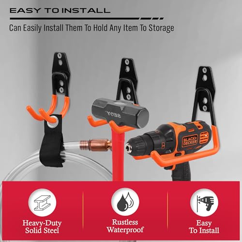 15 Piece Garage Wall Hooks with 3 Extension Straps (15 Count)